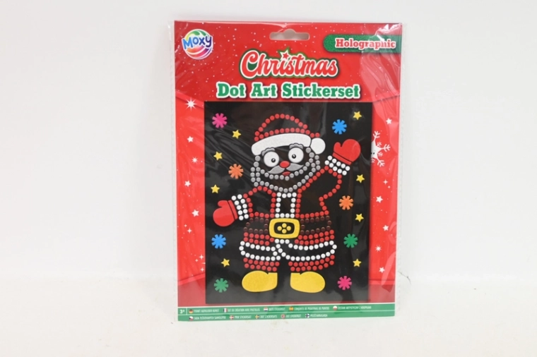 Christmas dot sticker craft kit with Santa Claus design 22 × 18 cm