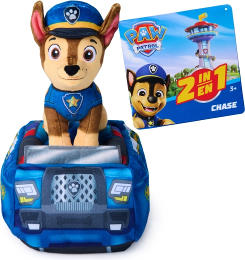 PAW Patrol Chase 2u1 plišano autiće s psićem 20 cm