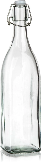 Staklena kvadratna boca s polugastim zatvaračem 950 ml Yara