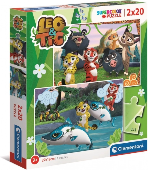 Clementoni puzzle Leo i Tig 2×20 dijelova
