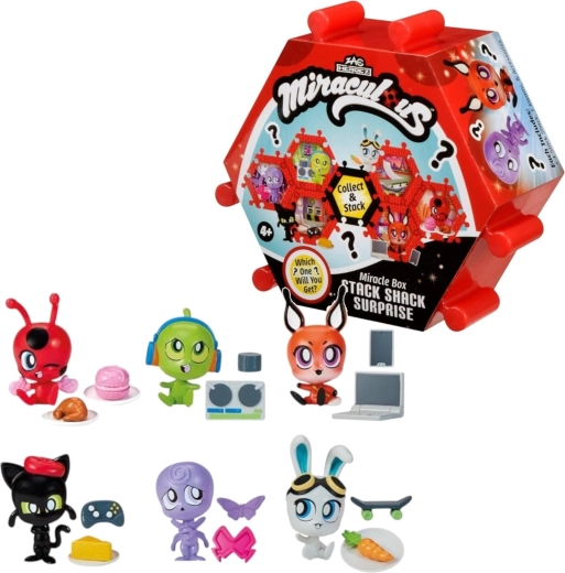 Miraculous Shack Stack Surprise mini kućica s figuricom Kwami i dodacima - 1 komad
