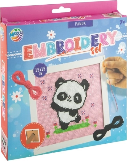 Set za vezenje križnim bodom – panda MOXY