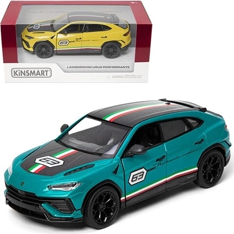 Metal Lamborghini Urus Performante model in racing design