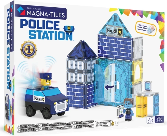 Magna-Tiles magnetska građevna igračka Policijska postaja (35 dijelova)