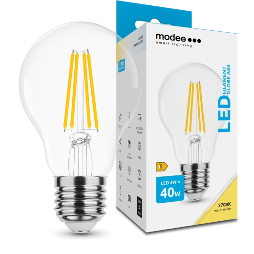 Modee Smart Lighting LED filamentna žarulja Globe E27 4 W topla bijela
