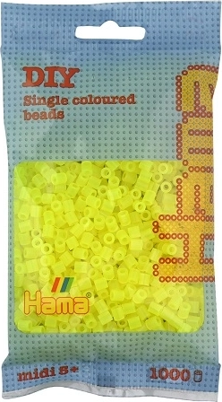 Hama Midi perlice za peglanje prozirne svijetlo žute 1000 kom