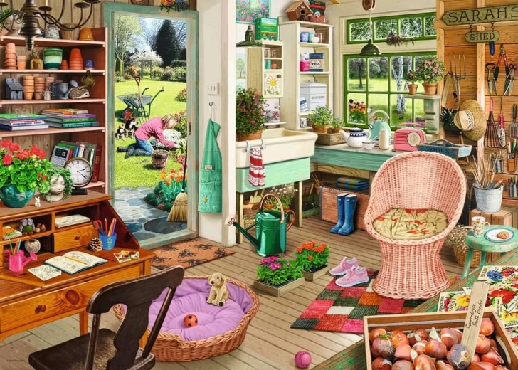 Ravensburger puzzle Moje utočište 6: Vrtlarska koliba 1000 dijelova