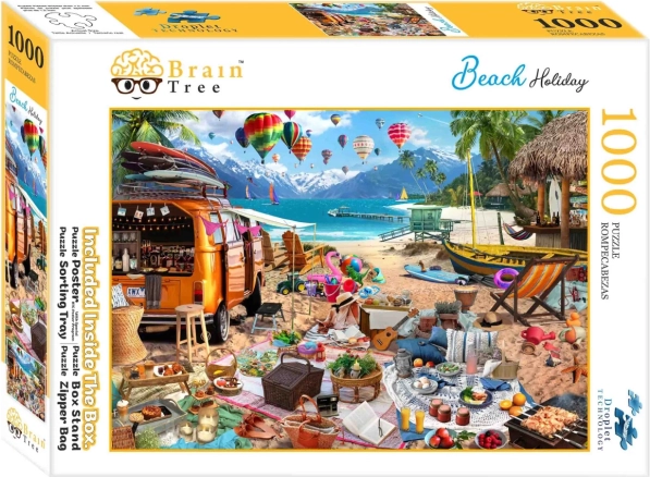 Puzzle BRAIN TREE Odmor na plaži – 1000 dijelova
