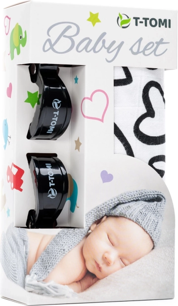 Bambusov set T-Tomi crna srca