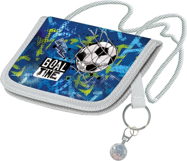 Dječji novčanik za oko vrata Goal Time nogomet s privjeskom za ključeve