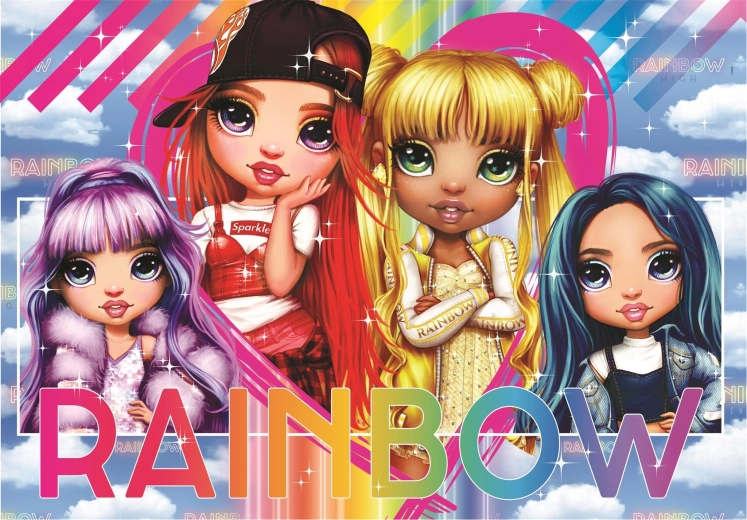CLEMENTONI slagalica Rainbow High: Violet, Ruby, Sunny i Skyler, 180 dijelova