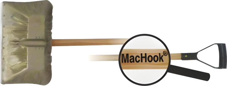 Aluminijski strugač za snijeg s drvenom drškom i Y ručkom