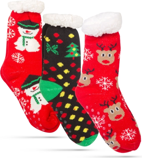 Christmas Non-Slip Thermal Socks for Adults – 1 Piece