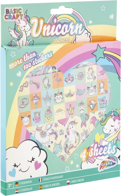 Naljepnice Jednorog 4 lista