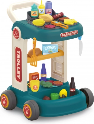 Roštilj na kolicima s priborom 34 × 36 × 37 cm