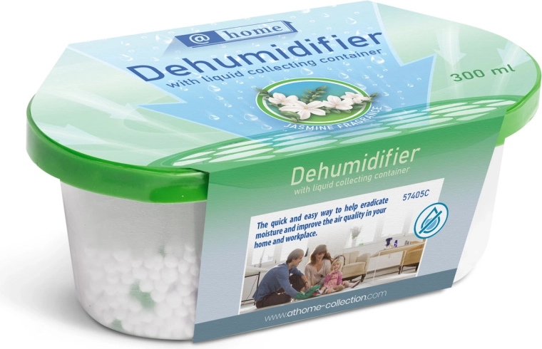 Moisture absorber with liquid collection container, jasmine scent, 300 ml