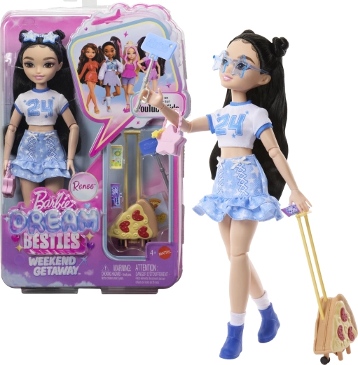 Barbie Dream Besties Renee – modna lutka s dodacima za vikend-izlet