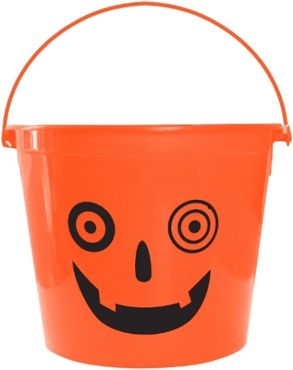 Halloweenska kanta za slatkiše s motivom lude bundeve 14 × 11 cm