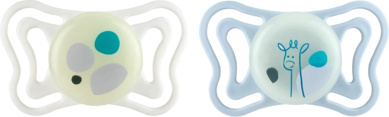 Chicco Physioforma Light silikonske ortodontske dude varalice neutral 2–6 mj., 2 kom