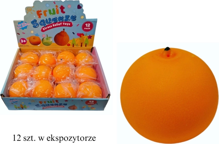 Anti-stress squeeze ball orange - 1 piece