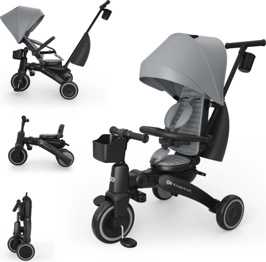 Kinderkraft tricikl Jazz 3 sivi