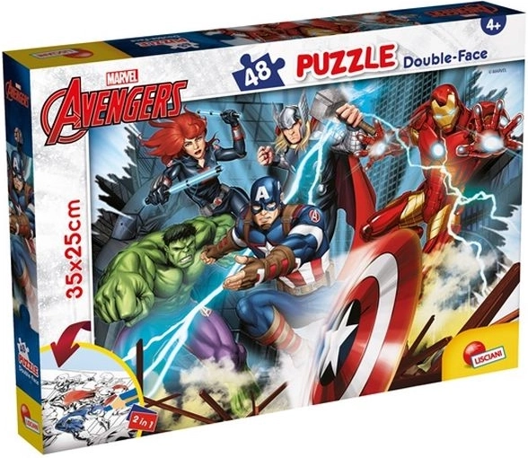 Lisciani Marvel Avengers obostrana slagalica 48 dijelova
