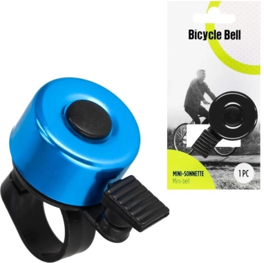 Metal mini bicycle bell (blue or black) - 1 piece