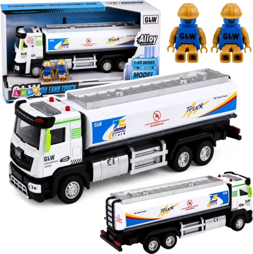 Metal tanker truck 1:40 with lights, sounds and friction drive - 1 piece
