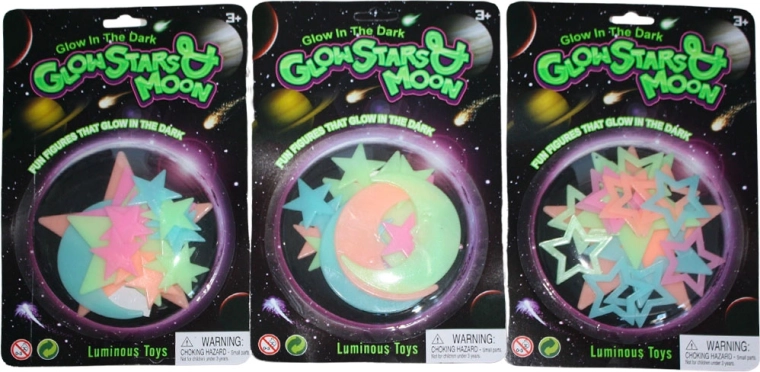 Svjetleća plastična dekoracija mjesec i zvijezde color