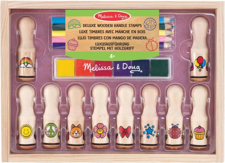 Melissa & Doug deluxe set drvenih žigova za djecu