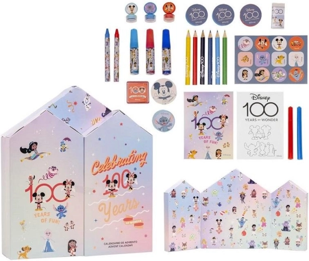 Adventski kalendar Disney 100 s priborom za pisanje i crtanje