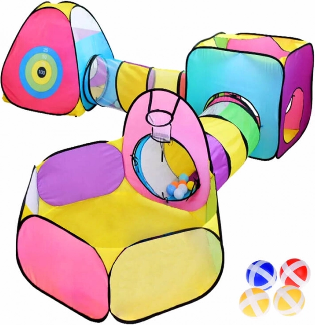 Mega centar zabave 5u1 – dječji sklopivi šatori s tunelima i igraćim elementima