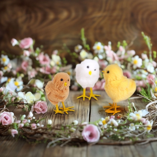 Easter decoration chick, 3 types, 11 × 7 × 6 cm - 1 piece