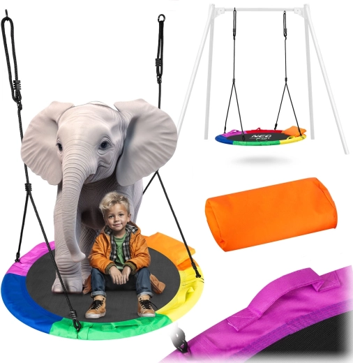 Neo-Sport Swingo XXL višebojna ljuljačka gnijezdo 120 cm