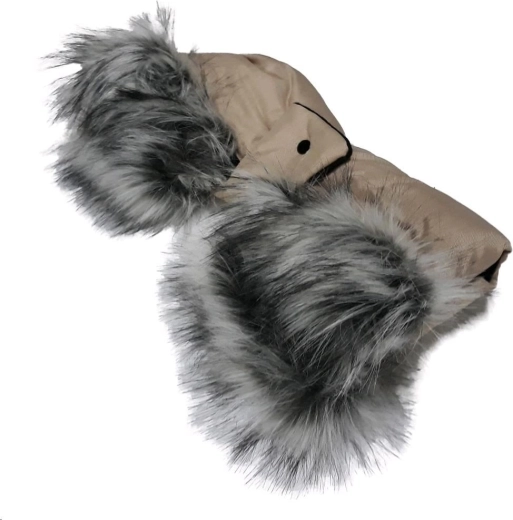 rukavnik za kolica 2u1 s umjetnim krznom latte New Baby