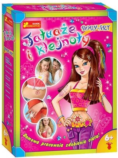 Kreativni set za body art tetoviranje i svjetlucave kamenčiće
