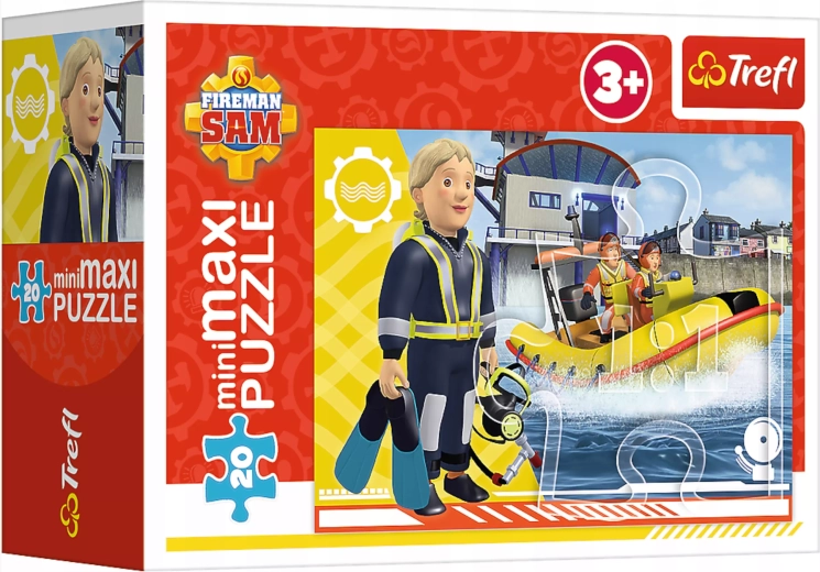 puzzle 20 miniMAXI VATROGASAC SAM, 20 dijelova, junak Sam, 3+, Trefl
