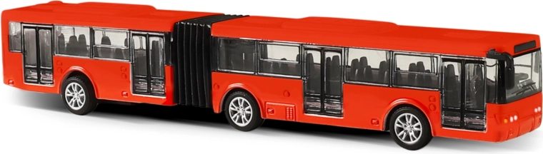 Metalni zglobni gradski autobus – crveni, 18 cm