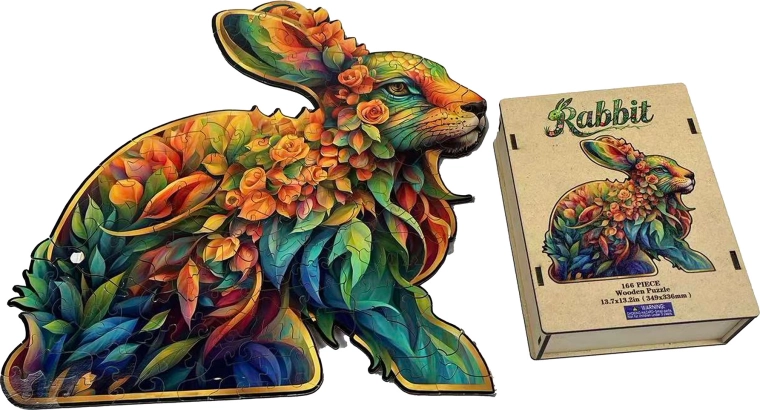 Wooden inset puzzle – rabbit