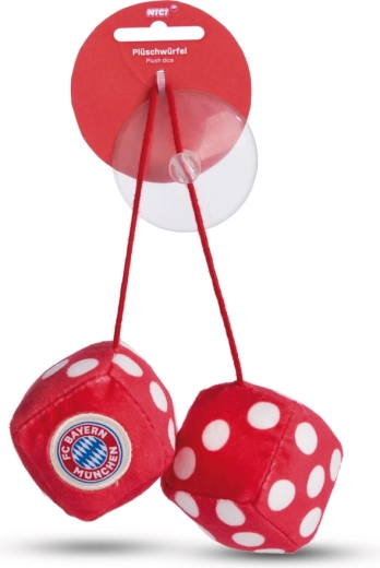NICI Green plišane kocke za auto FC Bayern München 4 cm