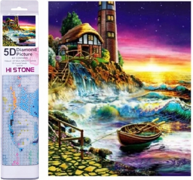 Dijamantno slikanje Olujna obala 30 × 40 cm