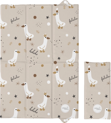 Ceba Baby putna sklopiva podloga za previjanje Basic Crazy Ducks 60 × 40 cm
