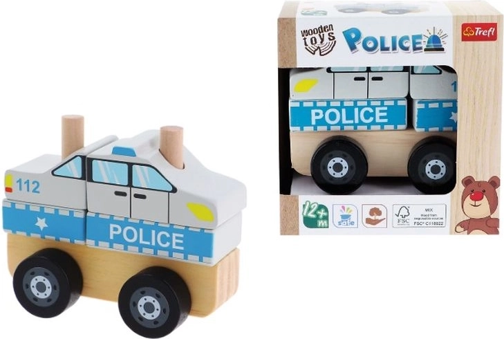 Trefl drvena igračka policijski automobil