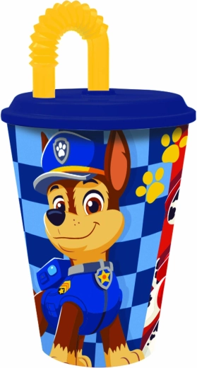 Čaša s brčkom PAW Patrol 430 ml plastična