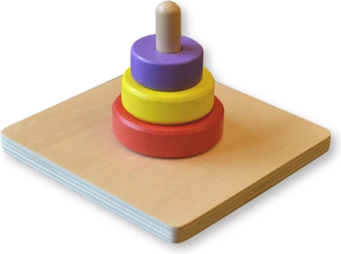 Moyo Montessori tri šarena kruga na klinu - 1 komad