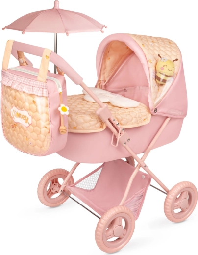 DeCuevas sklopiva kolica za lutke sa suncobranom i torbom Honey 2026 – 60 cm