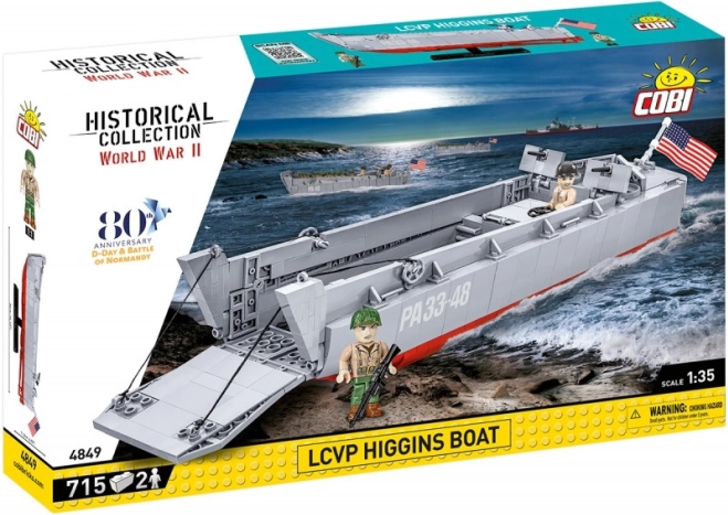 Konstrukcijski set COBI LCVP Higgins Boat – povijesni desantni čamac 1:35
