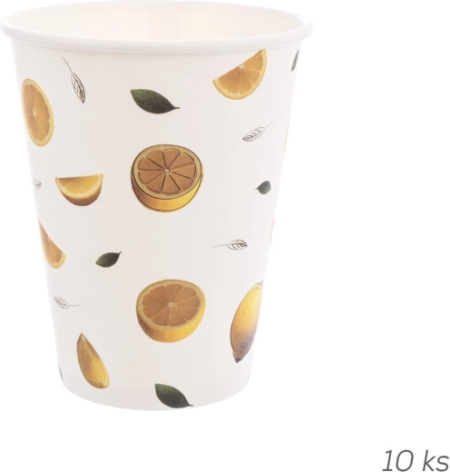 Limepop Paper Cups with PE Coating, 0.38 l - 10 pcs