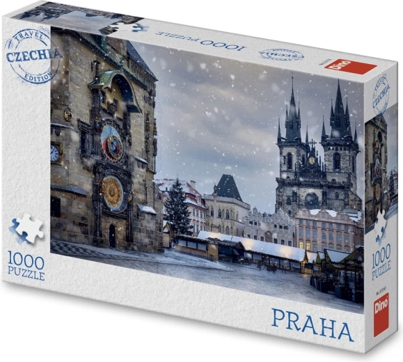 Dino puzzle turističko izdanje Češka: zimski orloj 1000 dijelova