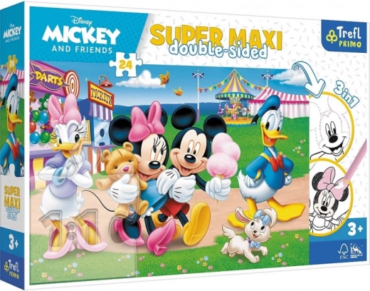 Puzzle 24 dijelova SUPER MAXI Mickey u zabavnom parku